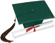 mortar board and scroll